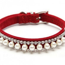 Load image into Gallery viewer, Pearl Crystal Necklace Pet Collar