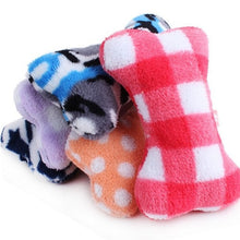 Load image into Gallery viewer, Squeaker Multi-color Plush Sound Bones Dog Toy