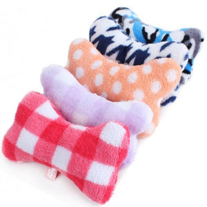 Squeaker Multi-color Plush Sound Bones Dog Toy