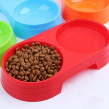 Load image into Gallery viewer, Plastic Double Circle Pet Bowl