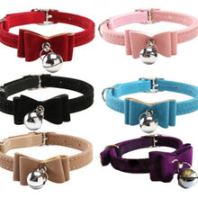 Load image into Gallery viewer, Safety Elastic Bowtie Bell Pet Collar