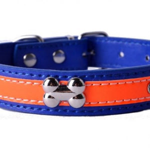 Crystal Studded Reflective Dog Leather Collar